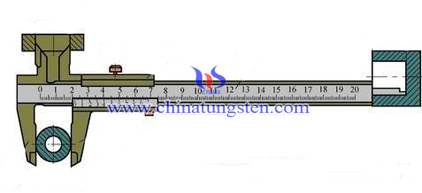 Testador de diâmetro de eletrodo de tungstênio - imagem de pinça de vernier