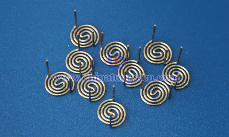 tungsten heater in electron emission picture