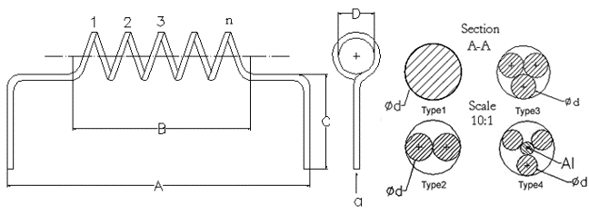 tungsten heater drawing tungsten heater